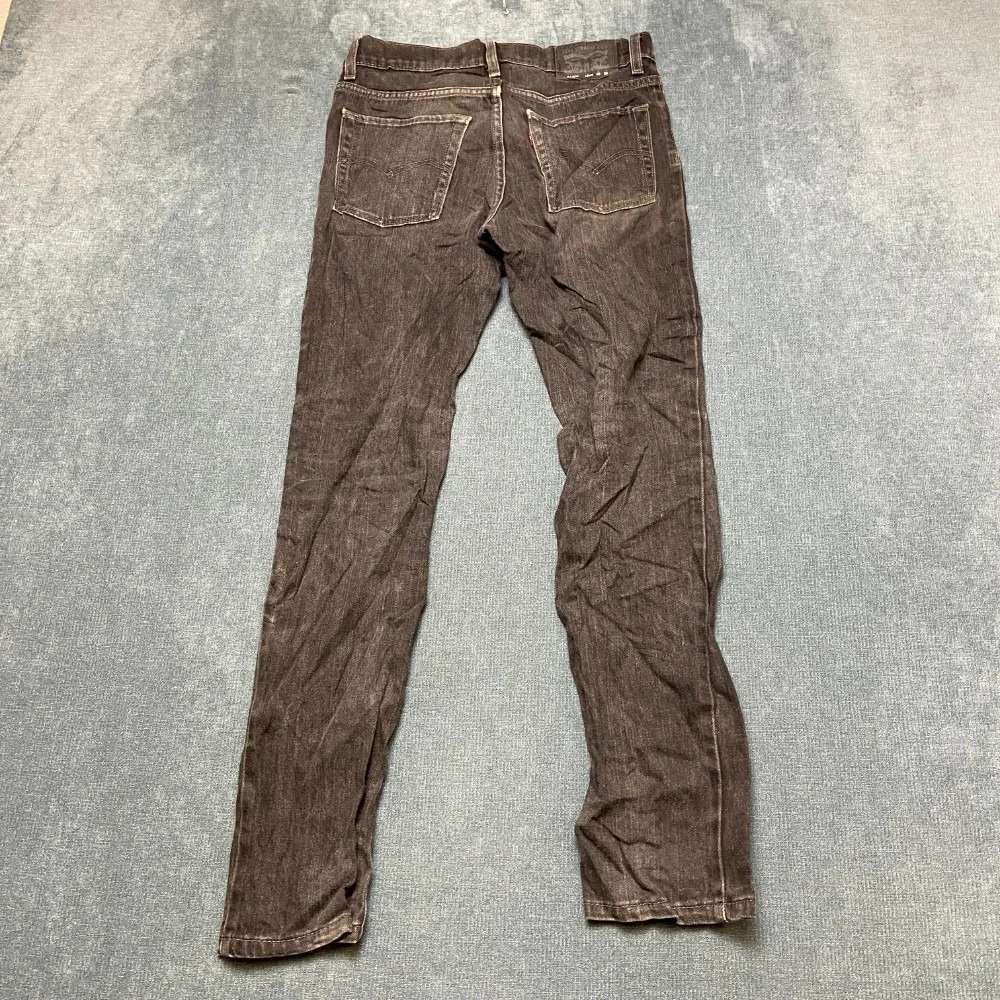 VTG Levi's 510 Jeans Boys 16 Reg 28x28 Black Denim Cotton Stretch Super Skinny